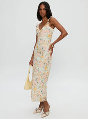 On A Wave Frill Detail Maxi Dress Multi