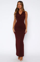 She's Back Maxi Dress Burgundy