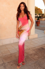 Feeling The Heat Maxi Dress Berry Blossom