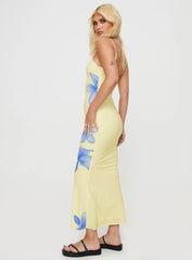 Katrine Flower Maxi Dress Cream