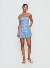 Delamere Mini Dress Blue / Navy Polka