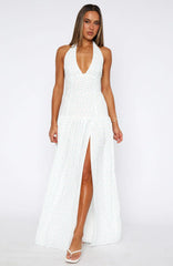 Sweet Temptation Halter Maxi Dress Bluebelle