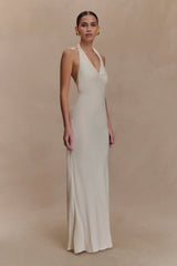 Louisiana Halter Maxi Dress - Ivory