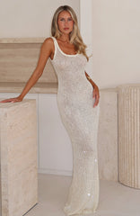 Trying To Forget Me Knit Maxi Dress Cream