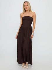 So Far So Good Maxi Dress Chocolate
