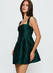 Eloquent Mini Dress Forest Green