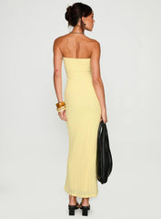 Saijana Strapless Maxi Dress Lemon