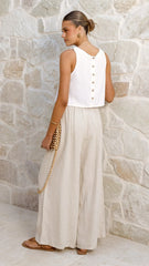 Persephone Crop Top - White