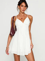 Moon Quartz Mini Dress White