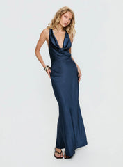 Aubrienna Cowl Neck Maxi Dress Navy