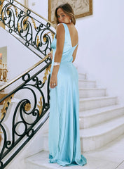 Birdette Plunge Maxi Dress Blue