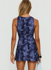 Vivre Mini Dress Navy Paisley