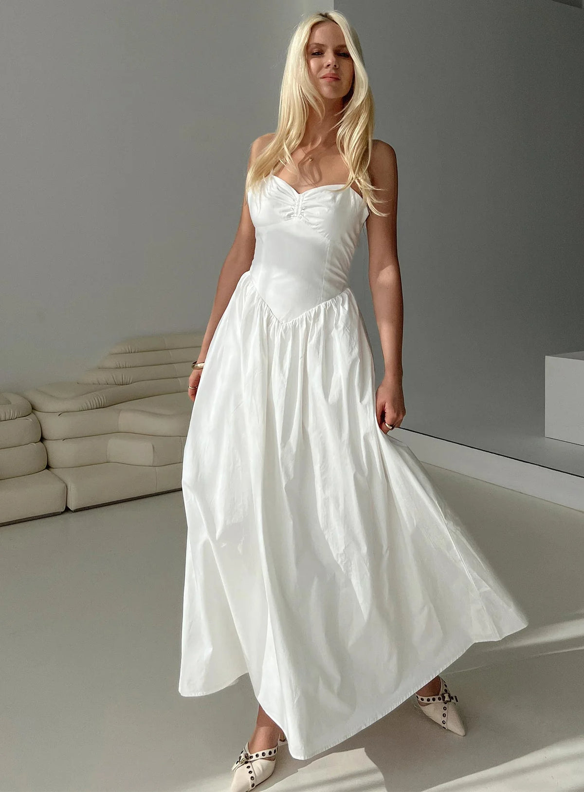 Ceremonious Maxi Dress White