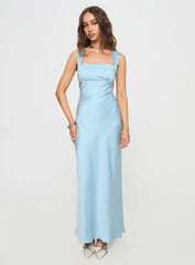 Radioactive Bias Cut Maxi Dress Ice Blue