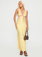 Prophecies Lace Maxi Dress Lemon