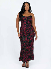 Knox Maxi Dress Black / Red Floral