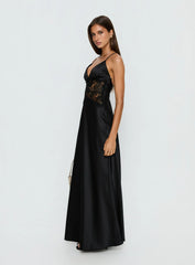 Klairee Lace Maxi Dress Black