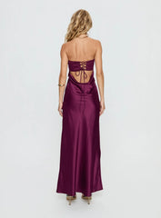 Rozelle Strapless Maxi Dress Currant