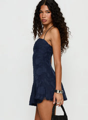 Delamere Mini Dress Navy Burnout