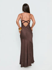 Makaia Balconette Maxi Dress Brown