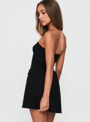 Nutmeg Strapless Mini Dress Black