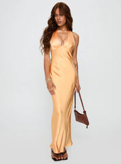 Good For You Halter Maxi Dress Orange