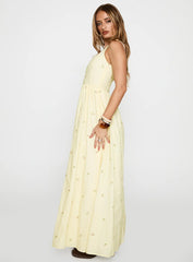 Cartmel Embroidered Maxi Dress Cream