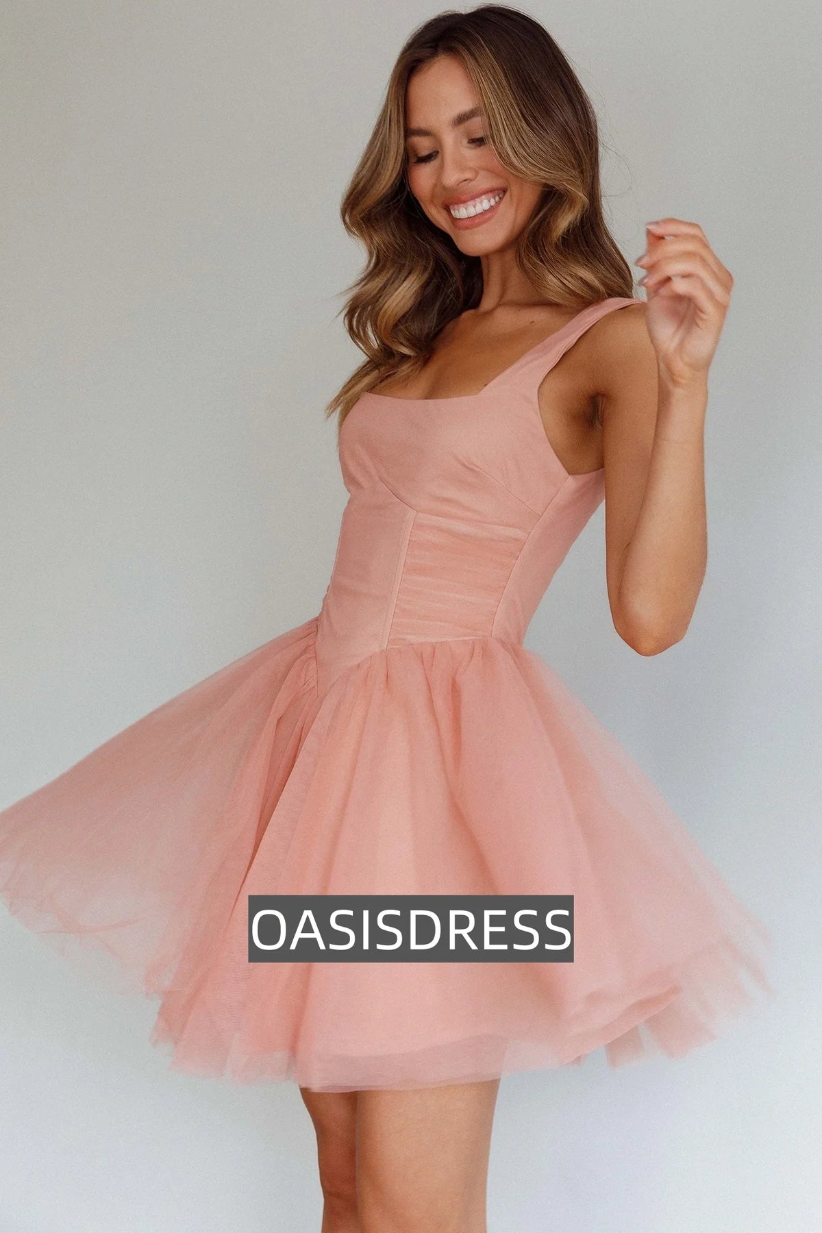 La Ballerine Layered Mesh Mini Dress Lipstick