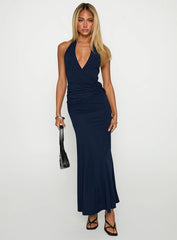 Casino Halter Maxi Navy