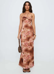 Saye Halter Twist Maxi Dress Multi