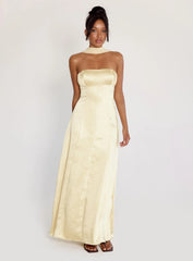 Masterpiece Strapless Maxi Dress Yellow