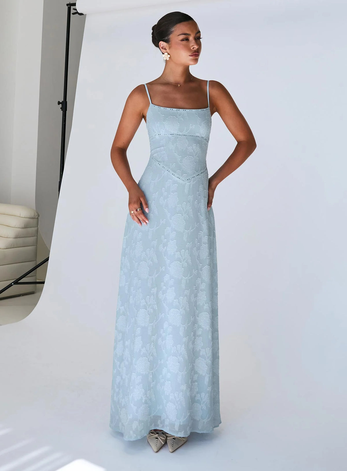 South Of France Maxi Dress Blue Petite