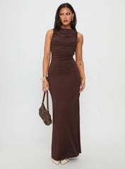 Undeniable Cut Out Maxi Dress Brown
