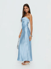 Fireproof Halter Maxi Dress Baby Blue
