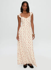 Maryana Maxi Dress Cream / Multi