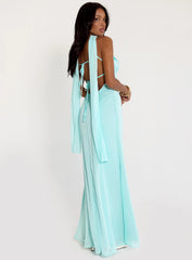 Jadira Scarf Maxi Dress Aqua