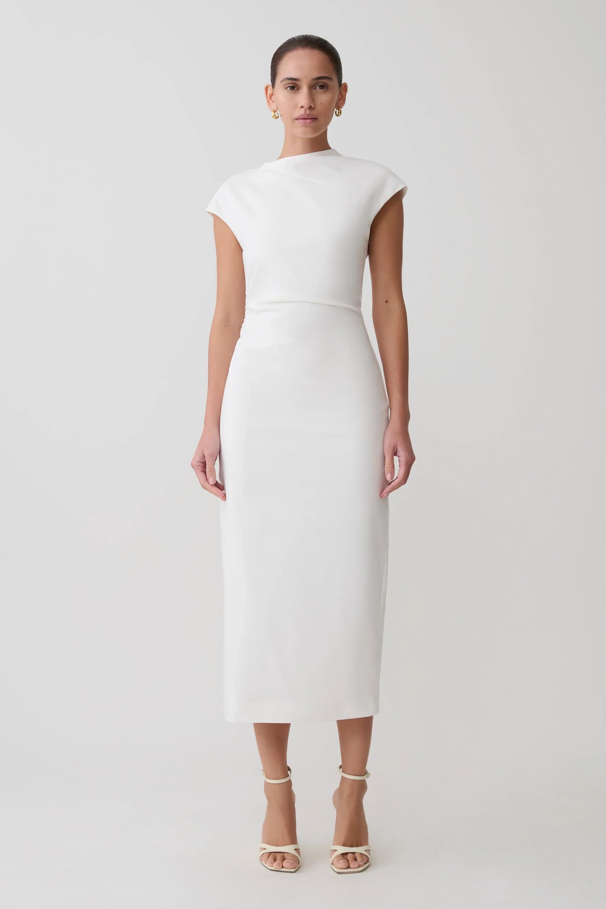 Lorena Cotton Midi Dress - White