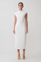 Lorena Cotton Midi Dress - White