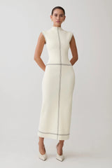 Malone Bandage Knit Midi Dress - Ivory