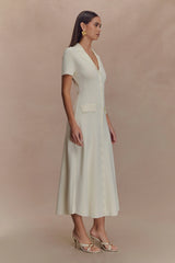 Pearson Short Sleeve Knit Midi Dress - Ivory