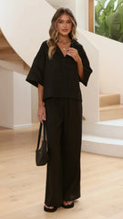 Luna Button Up Shirt - Black