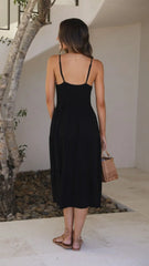 Zoey Midi Dress - Black