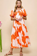 Floral Puff Sleeve Dress