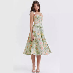 Women's Printed Straps Dress PCD48
